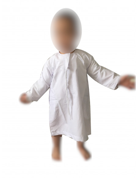 Qamis émiratie manches longues