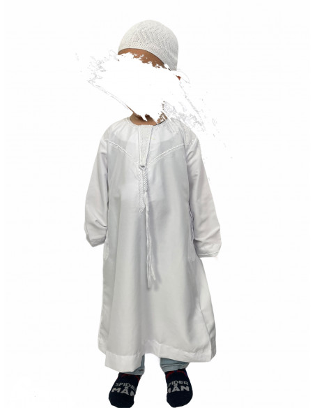 Qamis émiratie qualité premium (bébés et enfants)