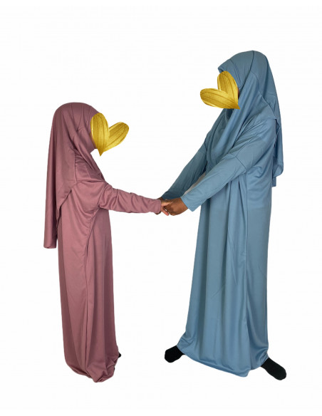 Robe de prière avec hijab intégré (fille)