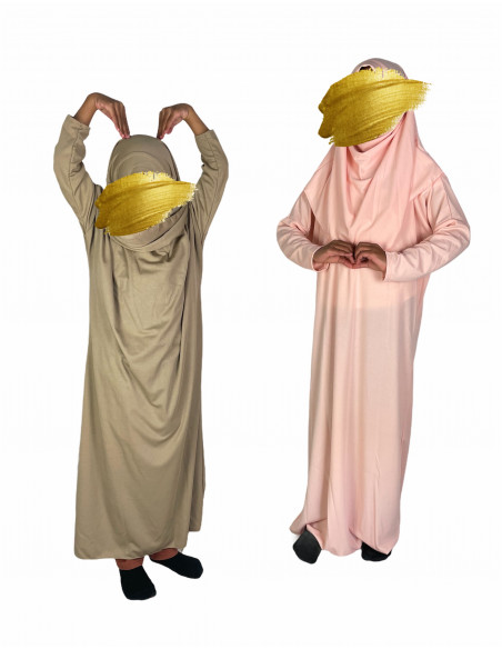 Robe de prière avec hijab intégré (fille)