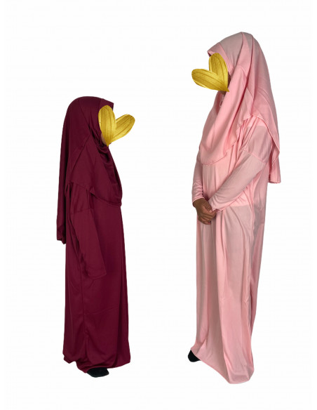 Robe de prière avec hijab intégré (fille)