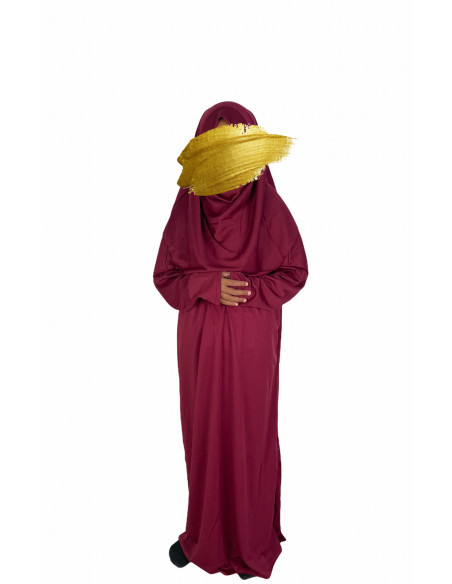 Robe de prière avec hijab intégré (fille)