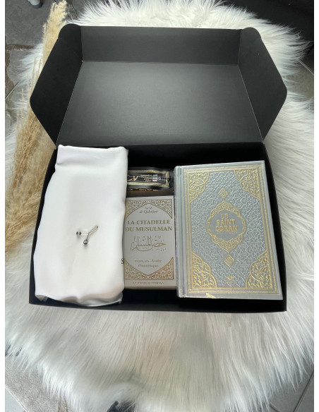 COFFRET HIJABI WA QURAN GREY