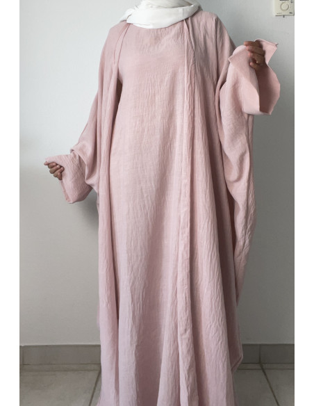 Abaya kimono LINA 2 pièces en lin